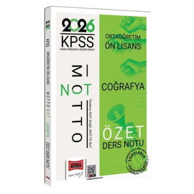 Yargı Yayınları 2026 KPSS Ortaöğretim Ön Lisans Motto Serisi Coğrafya Özet Ders Notu