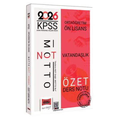 Yargı Yayınları 2026 KPSS Ortaöğretim Ön Lisans Motto Serisi Vatandaşlık Özet Ders Notu