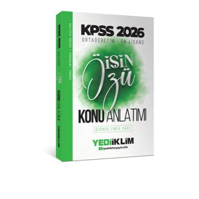 Yediiklim Yayınları 2026 KPSS Ortaöğretim-Önlisans İŞİN ÖZÜ Tek Kitap Tamamı Renkli Konu Anlatımı