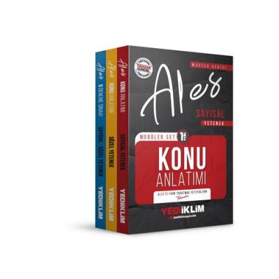 Yediiklim Yayınları 2026 Master Serisi ALES Sayısal-Sözel Yetenek Konu Modüler Set+5 Deneme (3 Kitap)
