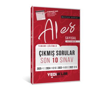 Yediiklim Yayınları ALES Master Serisi Sayısal Yetenek Tamamı Çözümlü Son 10 Sınav Çıkmış Sorular (6 Temmuz 2025 Ales-2 Ekli)