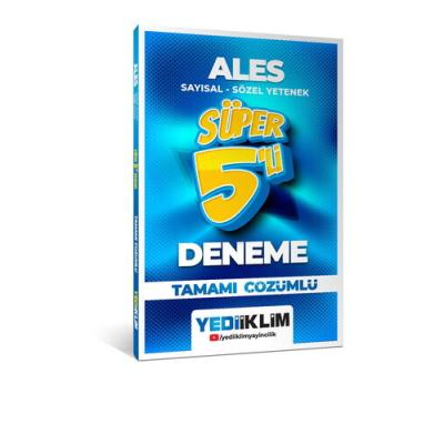 Yediiklim Yayınları 2026 ALES Sayısal - Sözel Yetenek Tamamı Çözümlü Süper 5`li Deneme