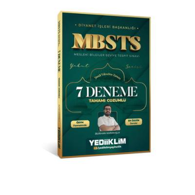 Yediiklim Yayınları Diyanet İşleri Başkanlığı MBSTS Tamamı Çözümlü 7 Deneme